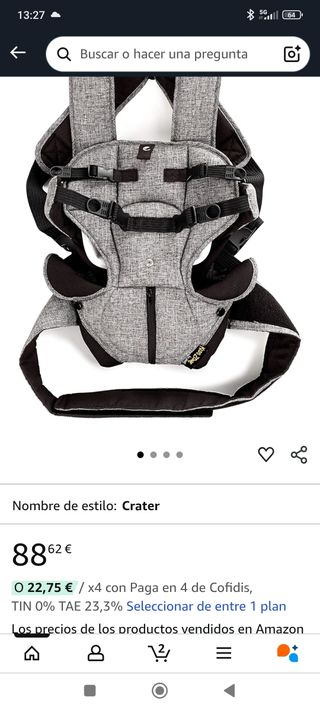 Mochila Ergonómica Bebé Jané SIN USAR