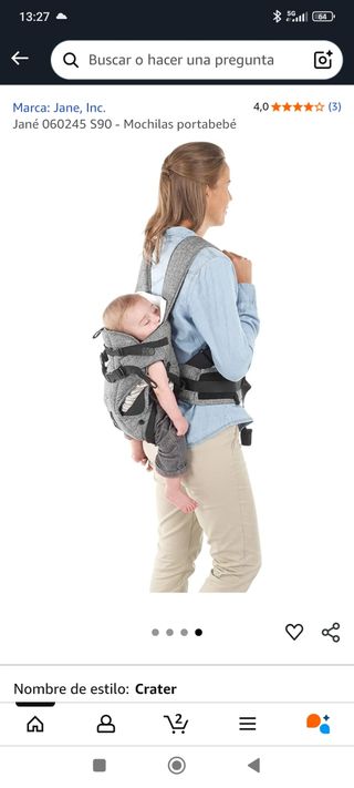 Mochila Ergonómica Bebé Jané SIN USAR