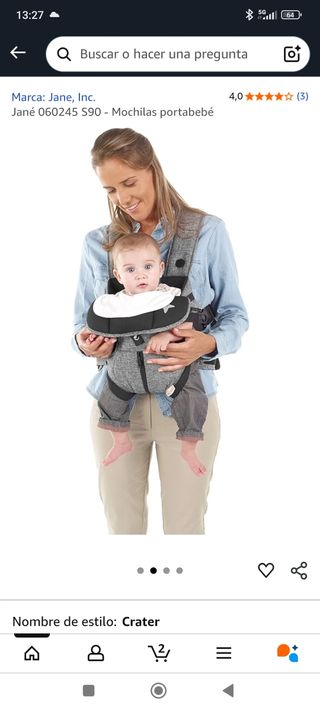 Mochila Ergonómica Bebé Jané SIN USAR