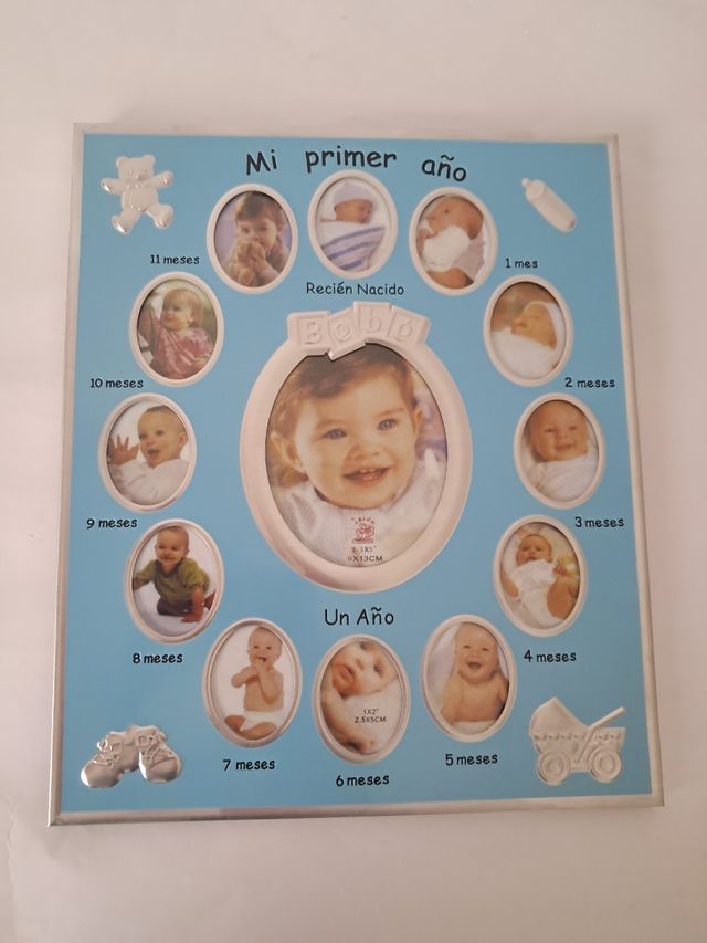 Marco de fotos Mi primer año bebé