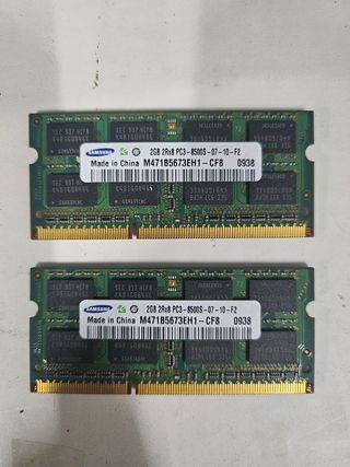 2 x RAM DDR3 Samsung PC3-8500S da 2 GB