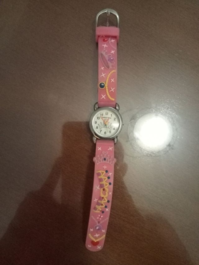 Reloj Infantil Rosa con Dibujos