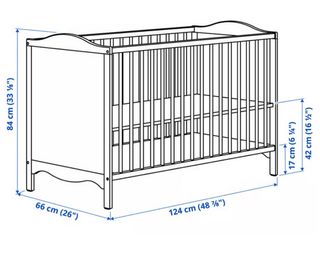 Cuna SMÅGÖRA Ikea Blanca 60x120
