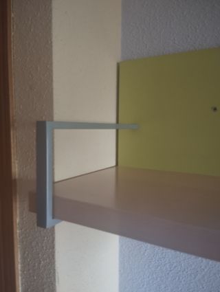 Estantería de pared verde, haya y metal