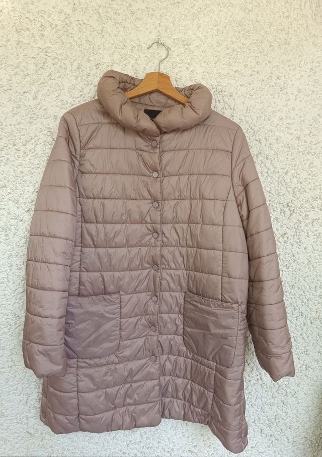 Abrigo acolchado rosa