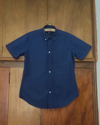Camisa Caballero Manga Corta Azul Talla M