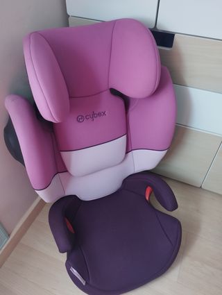 Silla de coche Cybex rosa y morada