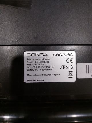Robot Aspirador Cecotec Conga Serie 1390