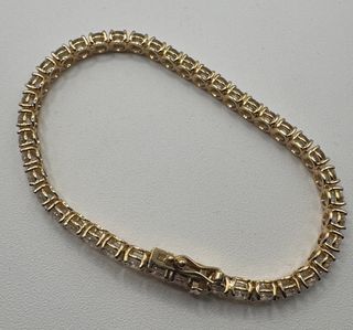 Pulsera Riviere Oro 18kt Diamantes 9ct