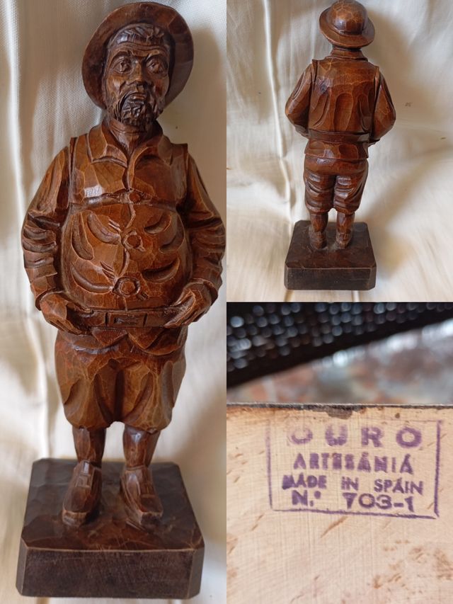 Figura Sancho Panza madera 20 cm