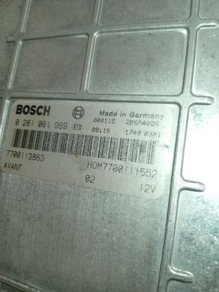 Centralita Bosch 0 281 001 969 Renault 1.9 dti