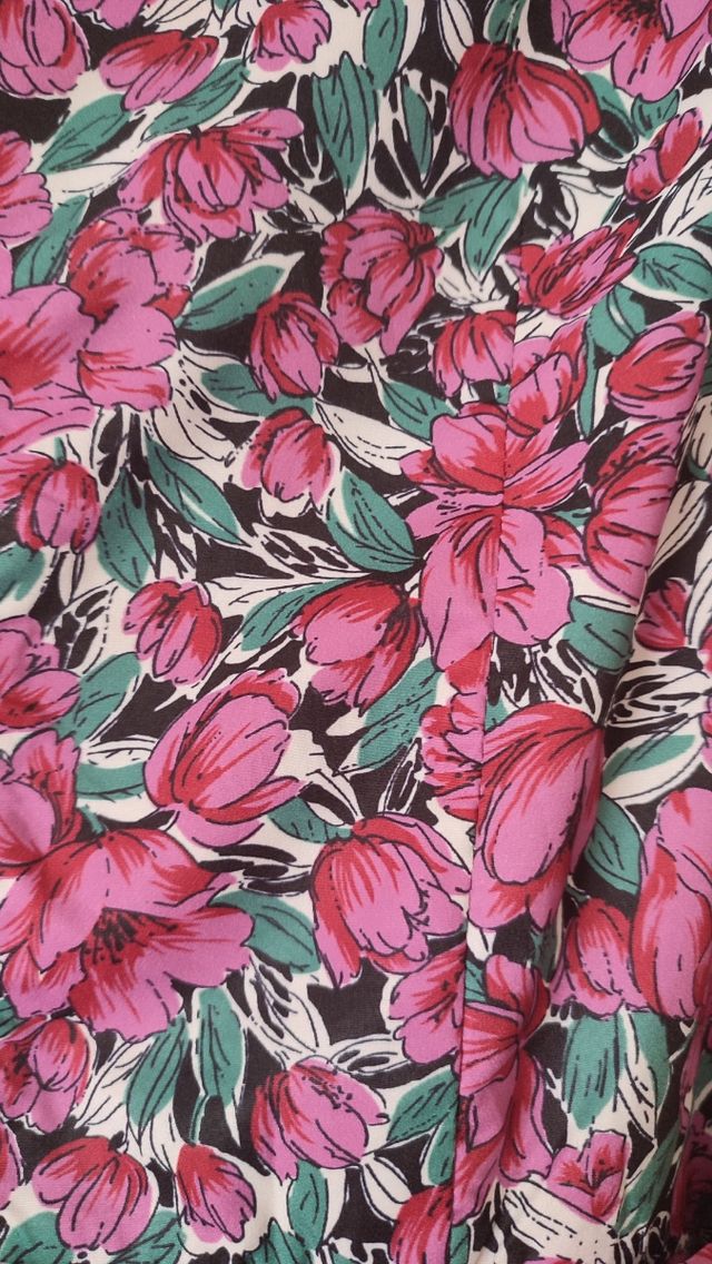 Vestido morado con flores SHEIN