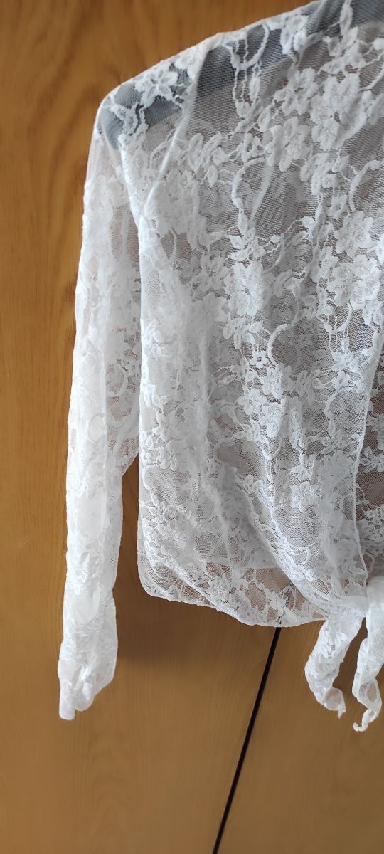 Coprispalle donna pizzo bianco