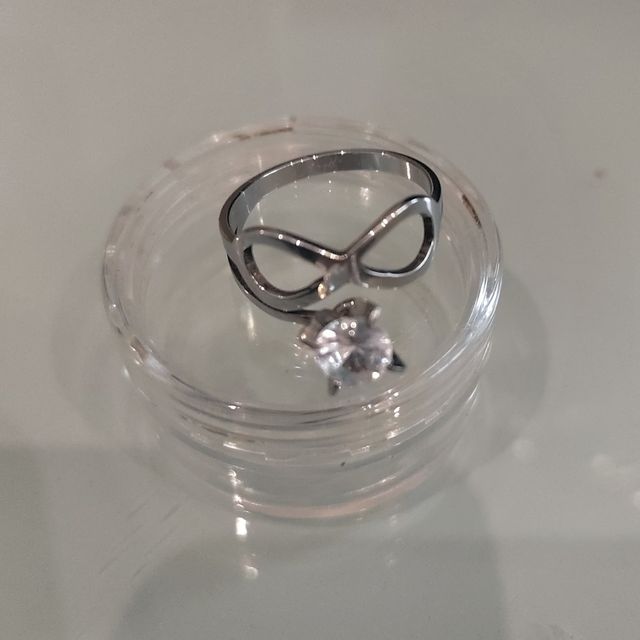 Anillo Infinito Acero Plata