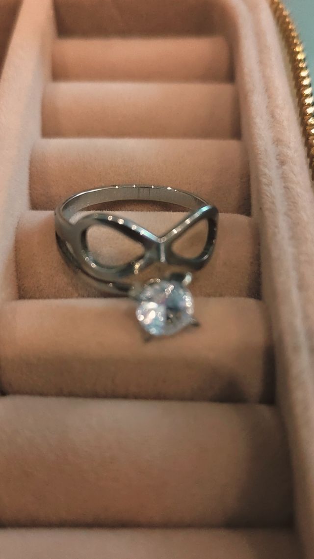 Anillo Infinito Acero Plata