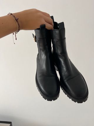 Botines Zara Negros con Hebilla