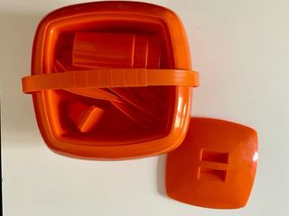 Juego Vajilla Camping Vintage Naranja