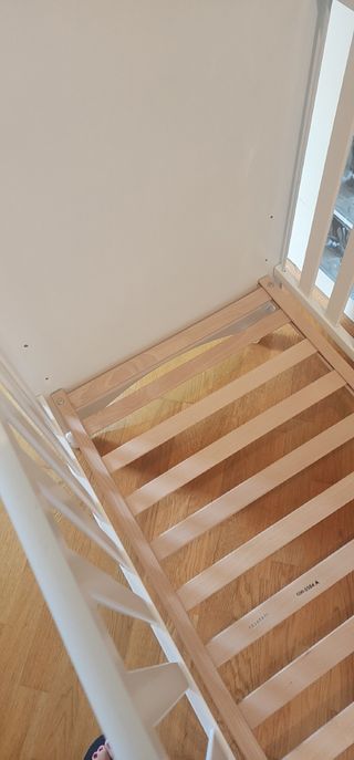 Cuna bebé MICUNA blanca con osito