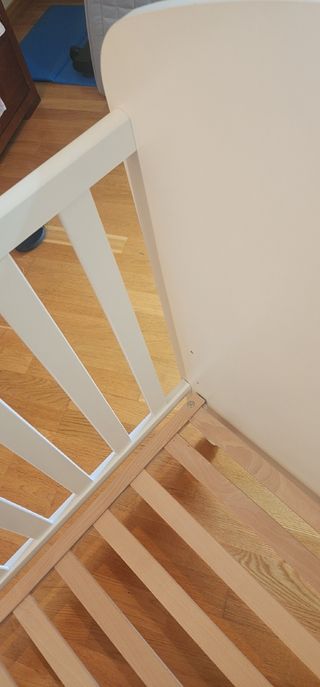 Cuna bebé MICUNA blanca con osito