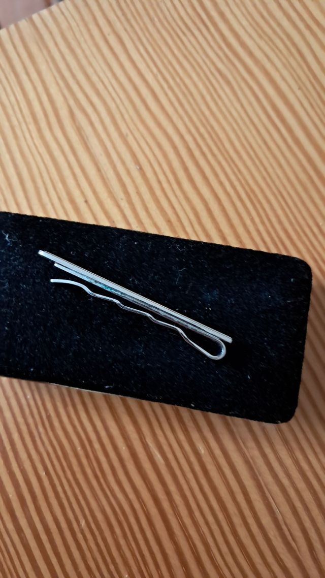 2 Pasacorbatas dorado y plateado