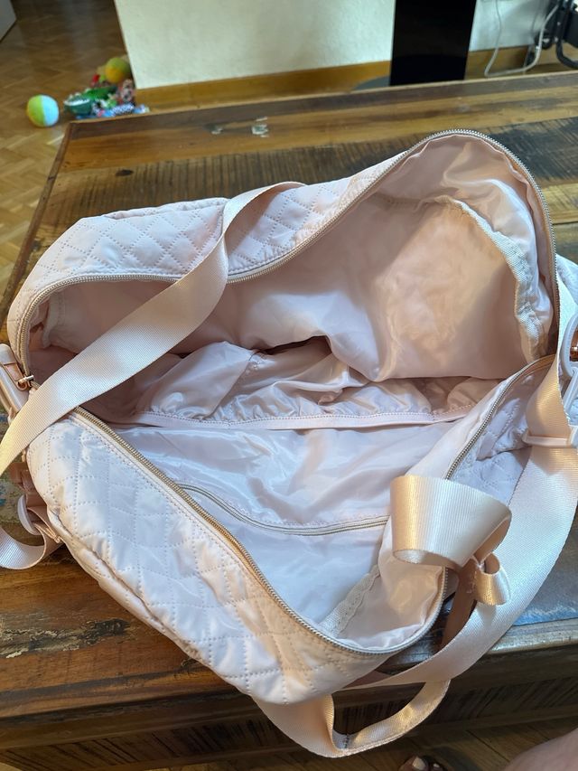 Bolsa rosa acolchada de danza