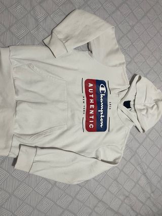 Sudadera Champion Blanca con Logo