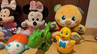 Lote Juguetes Infantiles: Minnie, Oso, Dinosaurio