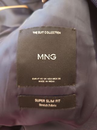 Traje Azul Marino Hombre Mango Slim Fit MANGO