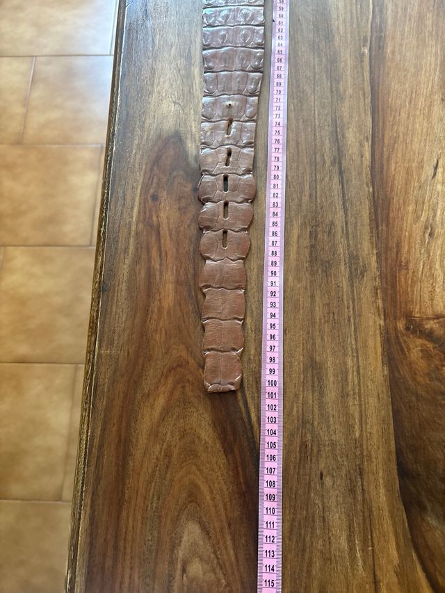 Cinturón de piel de cocodrilo