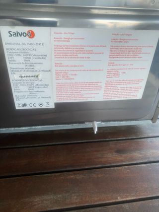 Microondas Saivod para piezas