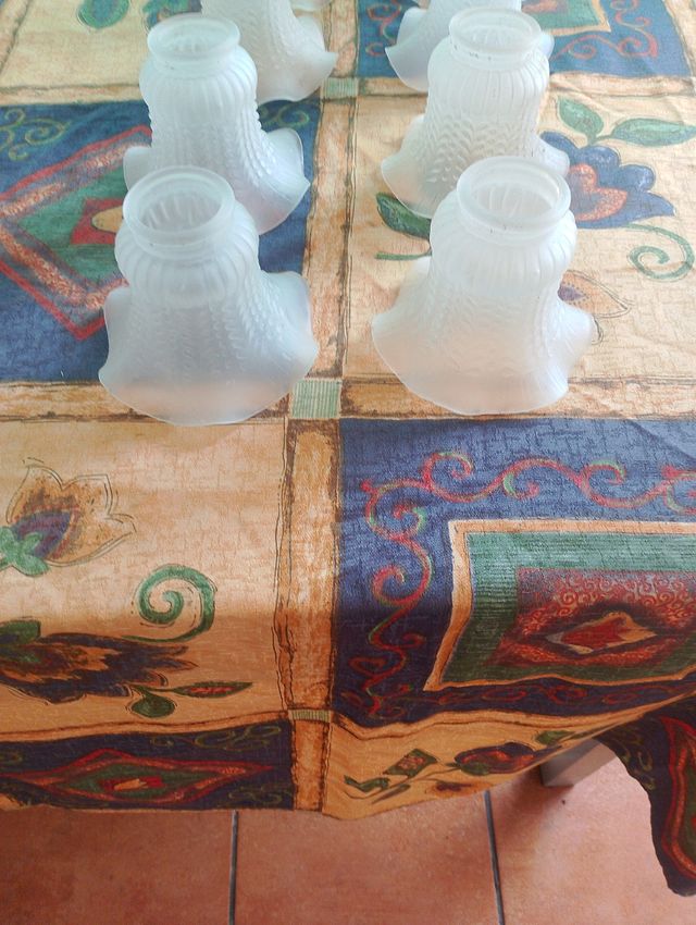 Tulipas de cristal para lámpara