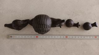 4 Figuras de Caracol de Hierro