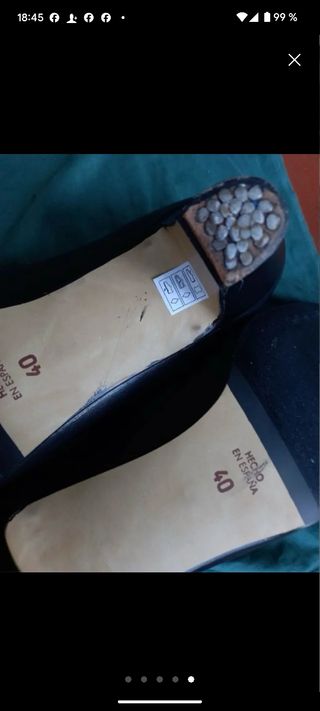 Zapatos Flamenco Iniciación Talla 40 Negros