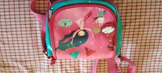 Bolso rosa y turquesa
