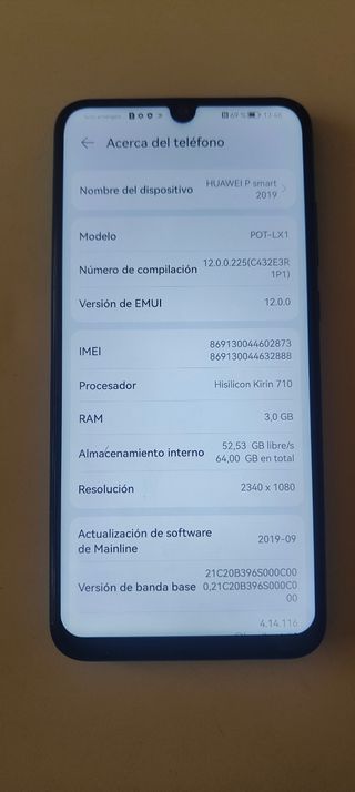 Huawei P smart 2019 blu + custodia Goku
