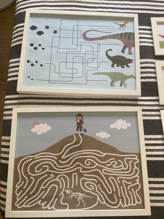 Lote 6 Cuadros Infantiles Dinosaurios