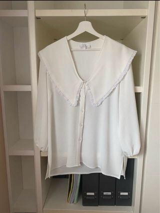 Camisa blanca Coosy - cuello babero