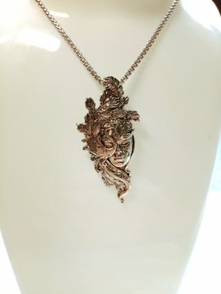 Collar Máscara Veneciana Carnaval Plata