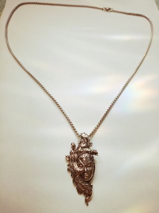 Collar Máscara Veneciana Carnaval Plata