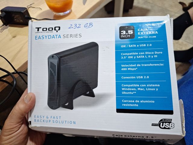 Caja Externa TooQ 232 GB