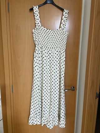 Vestido Zara lunares blanco y negro