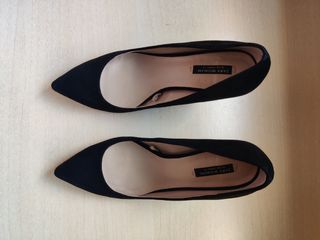 Tacones negros talla 37, zara