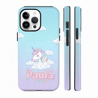 Custodia per iPhone 2 in 1 personalizzata con design unicorno