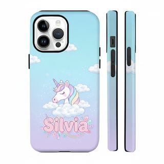 Custodia per iPhone 2 in 1 personalizzata con design unicorno