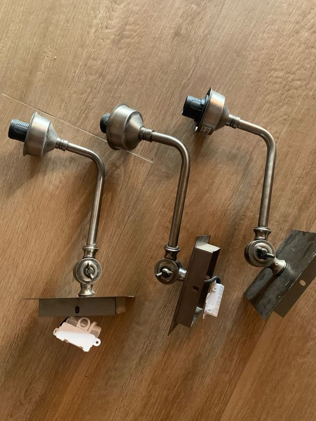 3 Apliques de pared plateados Masion du Monde