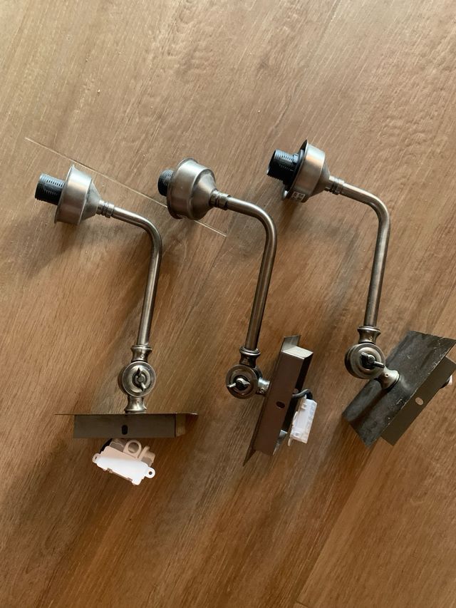 3 Apliques de pared plateados Masion du Monde