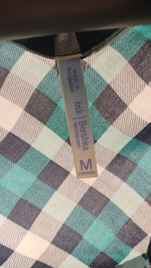 Camisa cuadros sin mangas Bershka