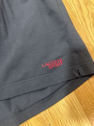 Polo Lacoste Sport bicolor rojo y gris XXXL
