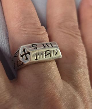 Anillo Réplica Juana de Arco Plata Talla 8 USA