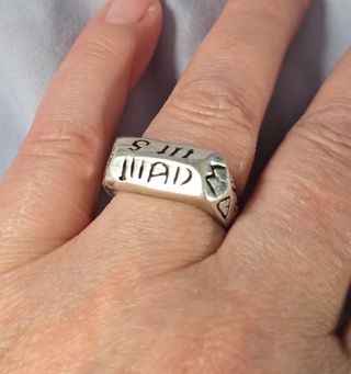 Anillo Réplica Juana de Arco Plata Talla 8 USA